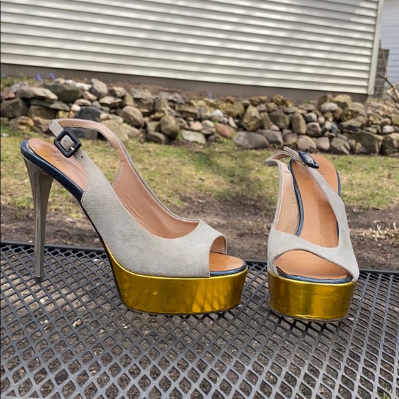 Giuseppe Zanotti Shoes - Giuseppe Zanotti suede heels size 37 1/2